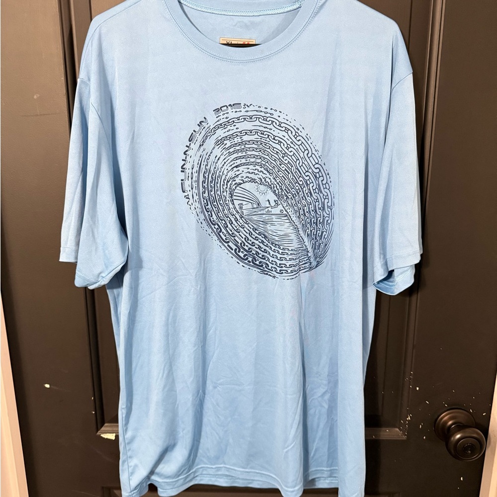 Disc Golf Blue Graphic Men's Shirt